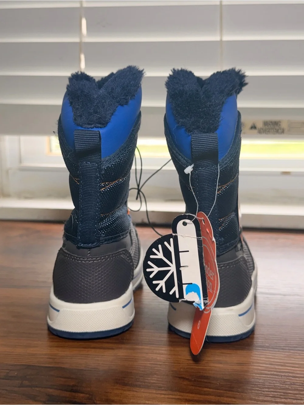 NEW Thinsulate Toddler Snow Boots Size 6 Wonder Nation Waterproof Blue Orange